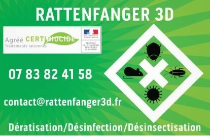 RATTENFANGER 3D votre partenaire professionnel en Dératisation, Désinfection et Désinsectisation dans le respect de l'environnement et des normes établies.